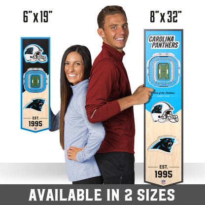 NFL Carolina Panthers 3D Stadium Banner 8' X 32'