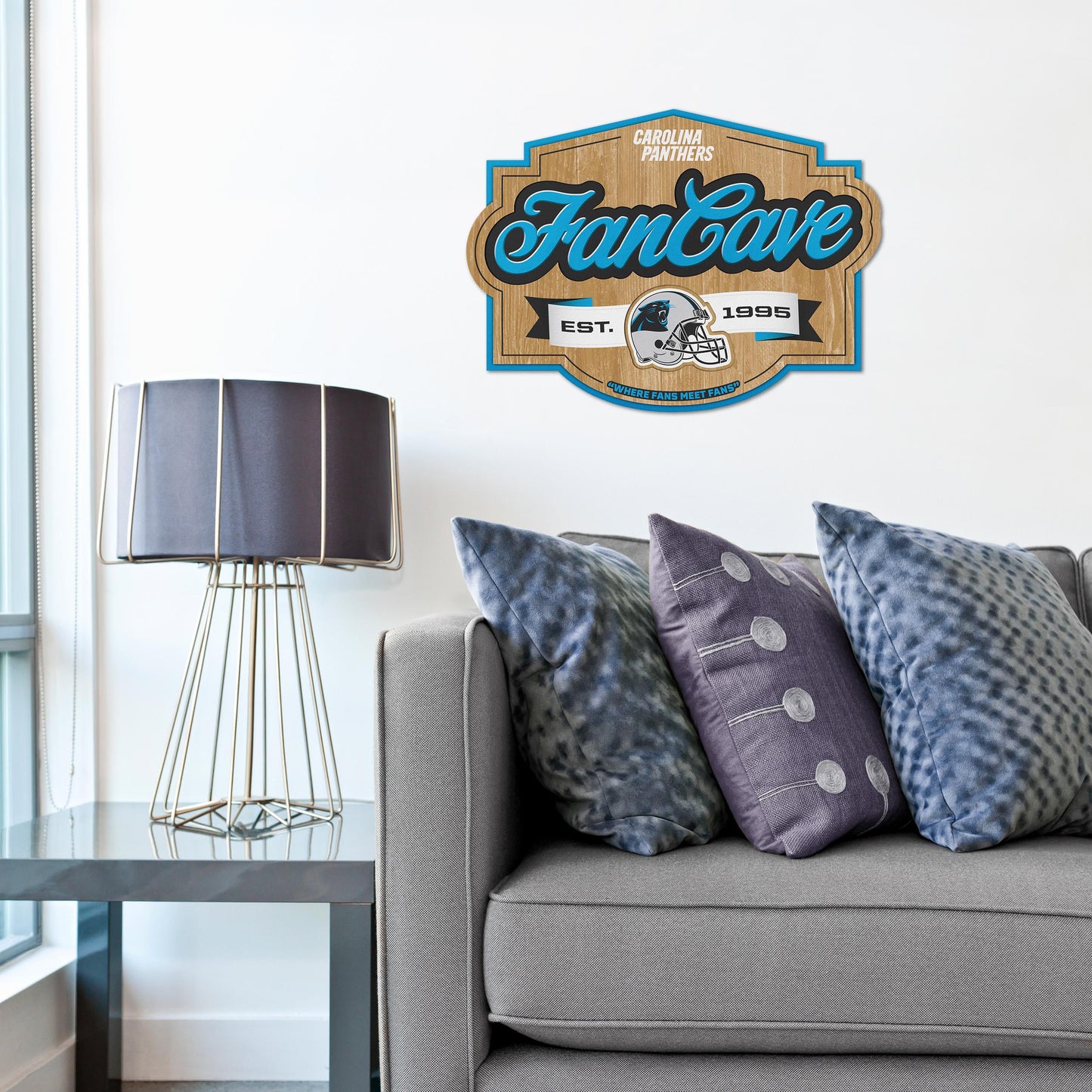 Carolina Panthers Fan Cave Wall Art Alt 1