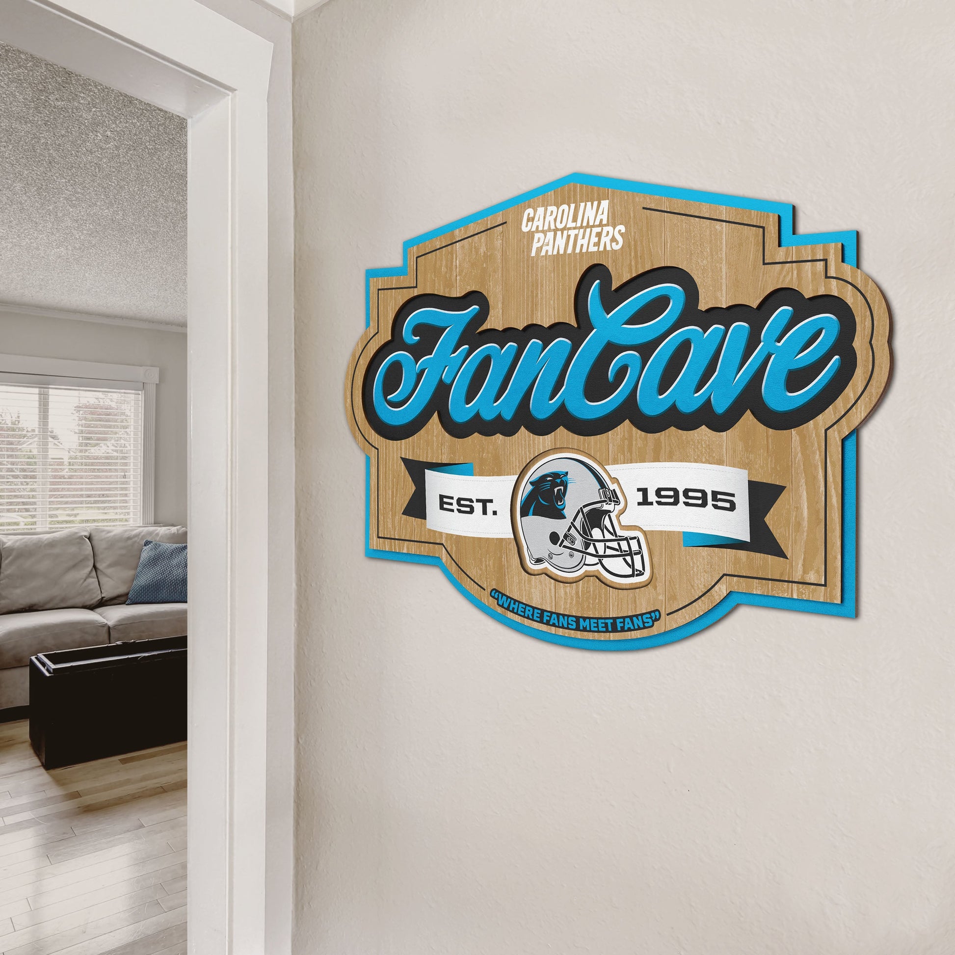 Carolina Panthers Fan Cave Wall Art Alt 2