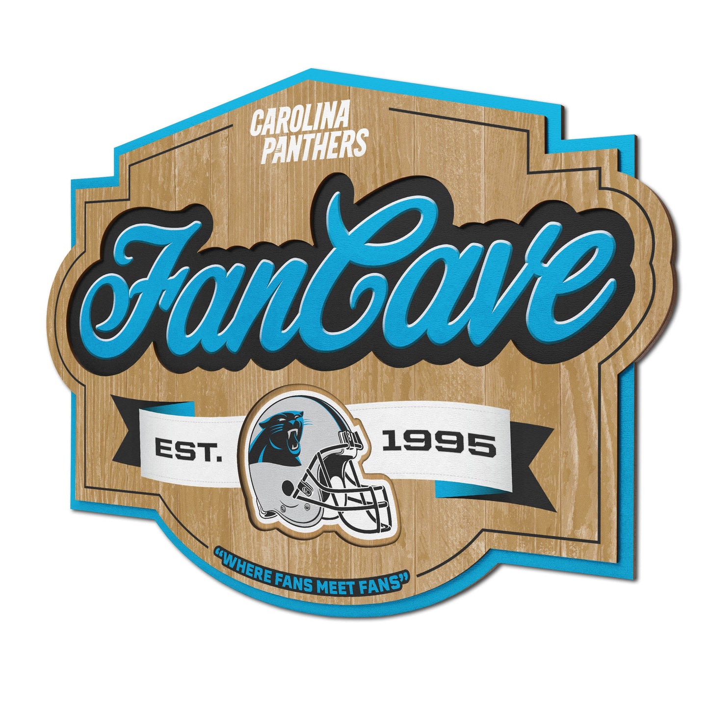 Carolina Panthers Fan Cave Wall Art