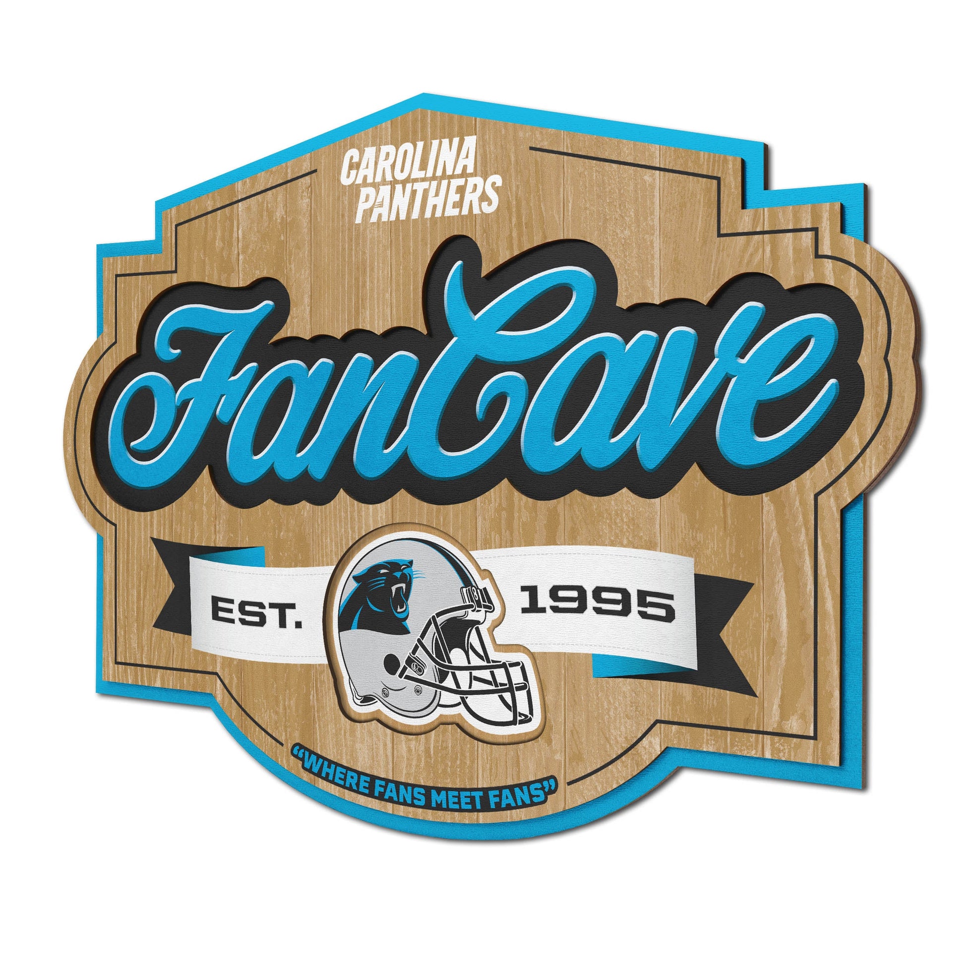 Carolina Panthers Fan Cave Wall Art