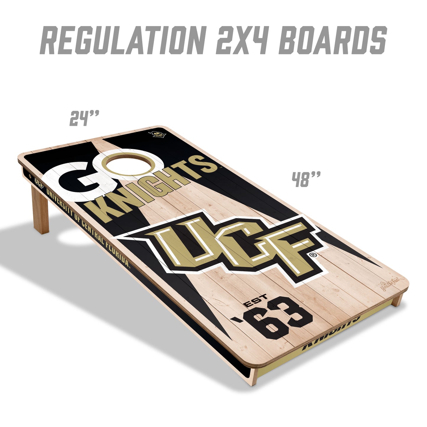 NCAA Central Florida Knights 2' x 4' All-Wood Cornhole Set