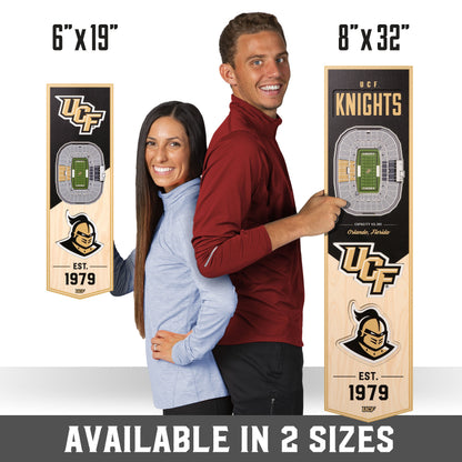 NCAA Central Florida Knights 3D Stadium Banner 8' X 32'