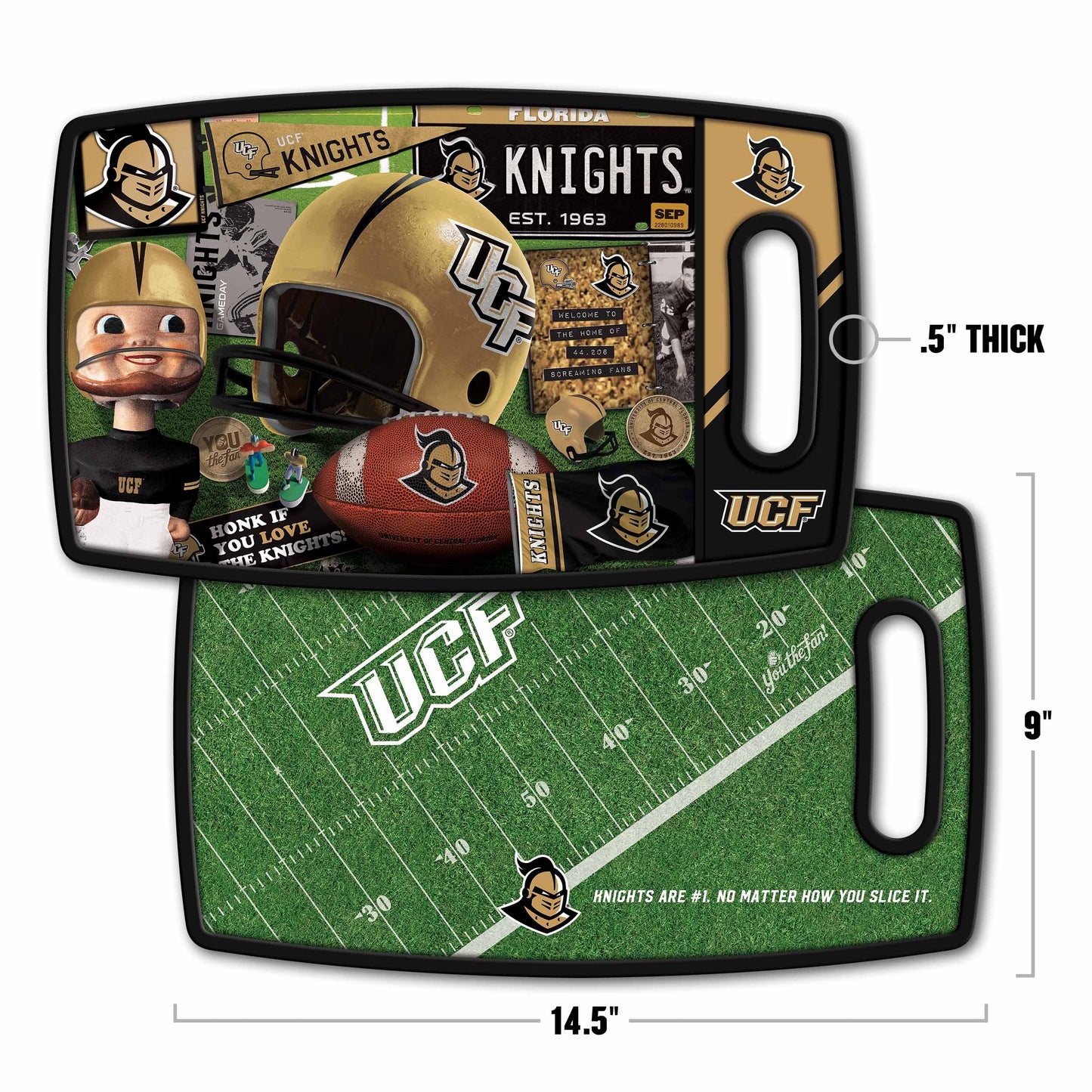 Central Florida Knights Retro Series Cutting Board Alt 1