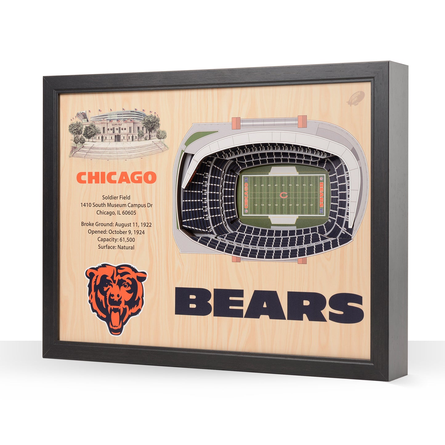 NFL Chicago Bears 25-Layer StadiumView Wallart