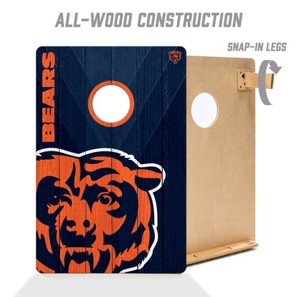 NFL Chicago Bears 2' X 3' All-Wood Cornhole Set - Alt 2