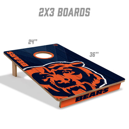 NFL Chicago Bears 2' X 3' All-Wood Cornhole Set - Alt 4
