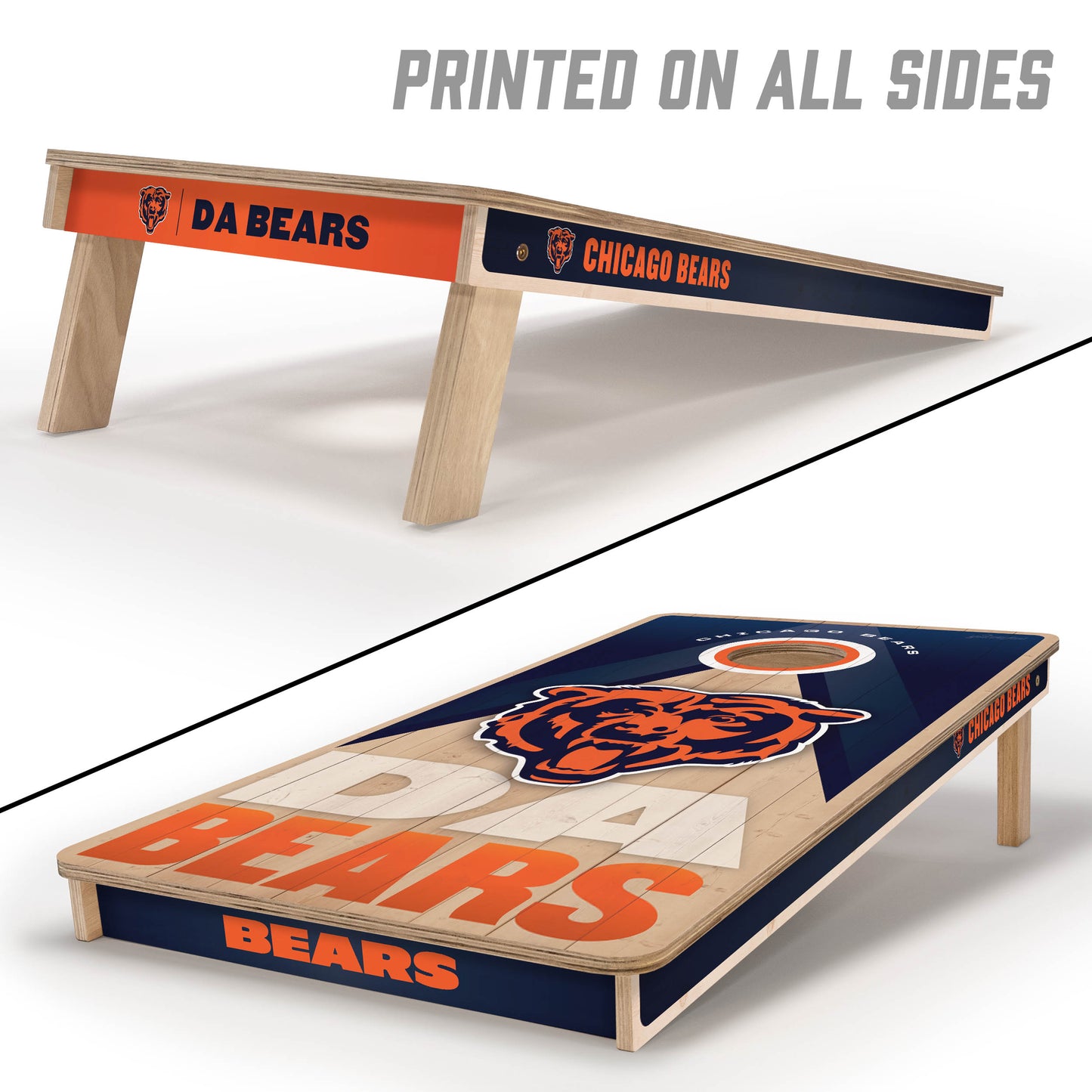 NFL Chicago Bears 2' x 4' All-Wood Cornhole Set