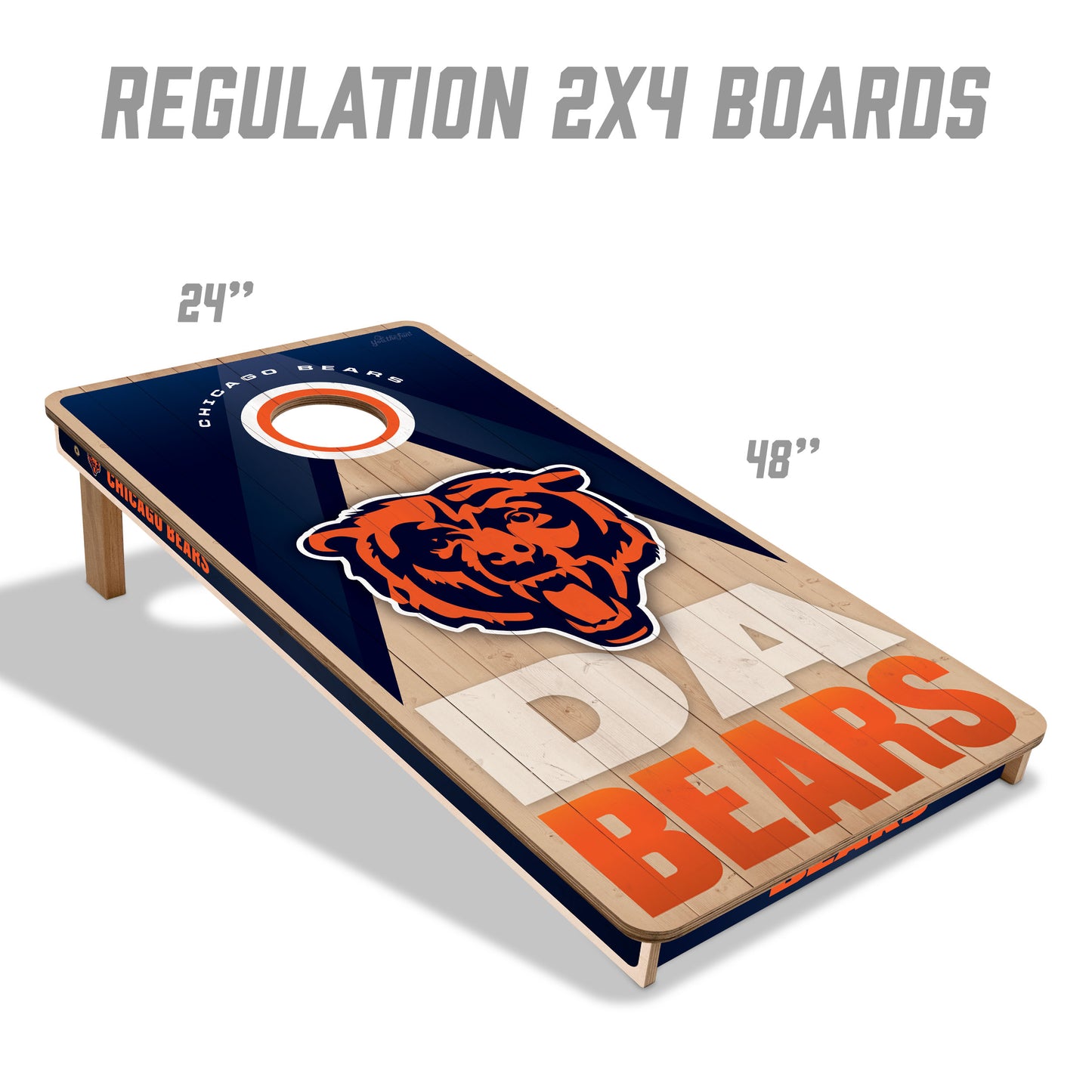 NFL Chicago Bears 2' x 4' All-Wood Cornhole Set