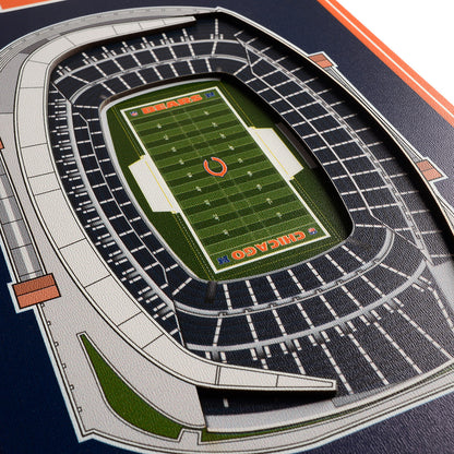 NFL Chicago Bears 3D Stadium Banner 8' X 32'