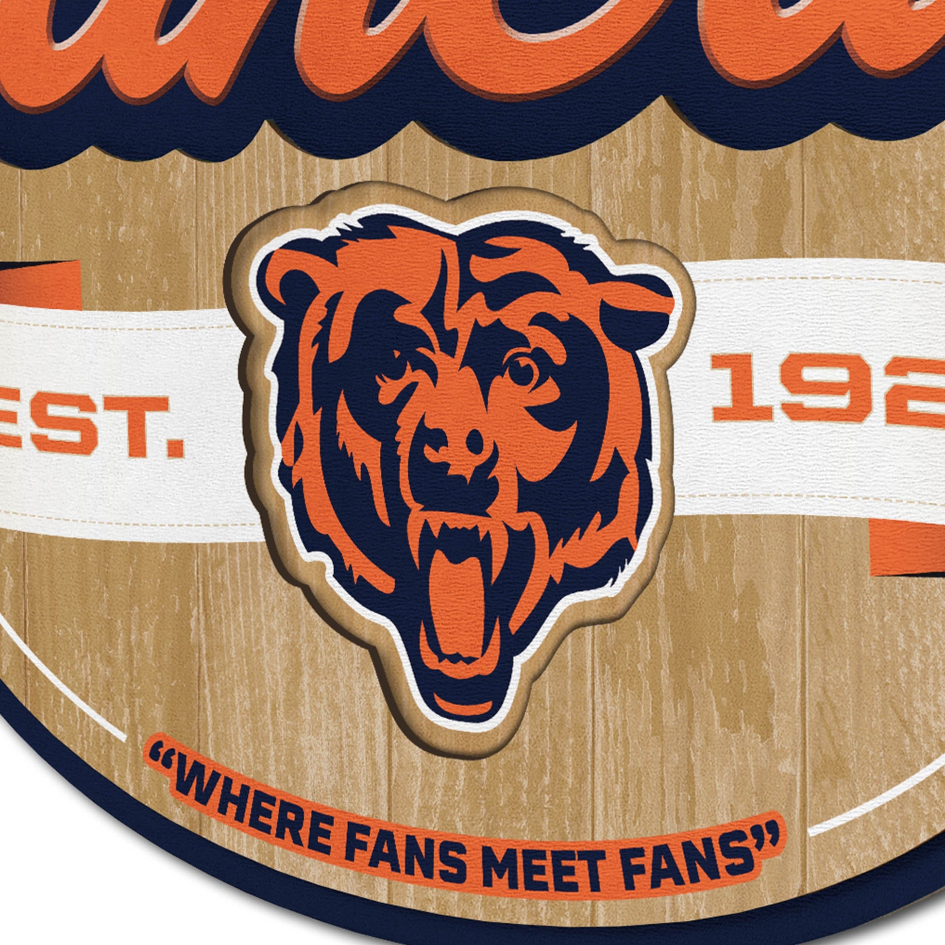 Chicago Bears Fan Cave Wall Art Alt 3