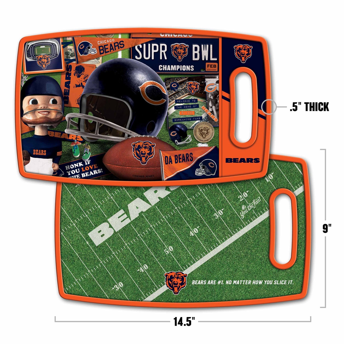 Chicago Bears Retro Series Cutting Board Alt 1