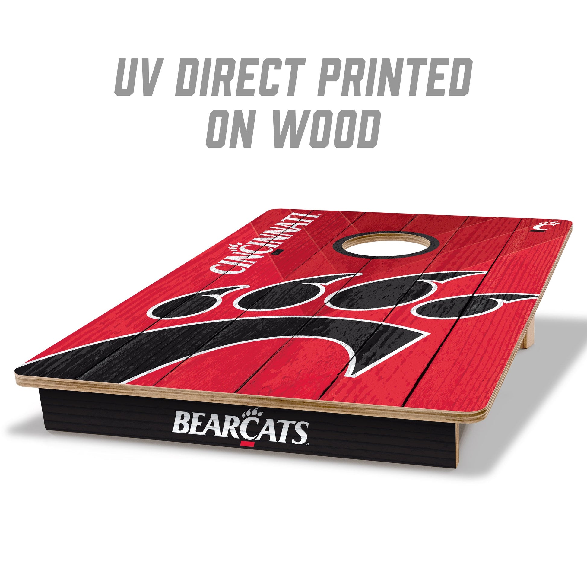 NCAA Cincinnati Bearcats 2' X 3' All-Wood Cornhole Set - Alt 1