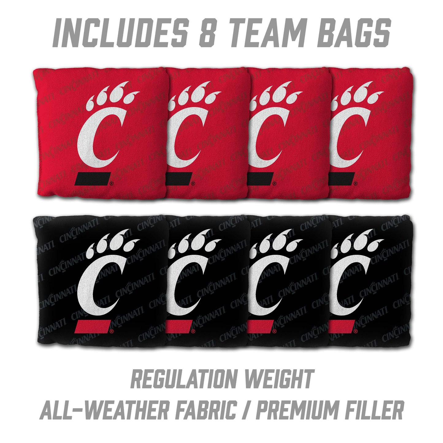 NCAA Cincinnati Bearcats 2' x 4' Slogan Series Cornhole