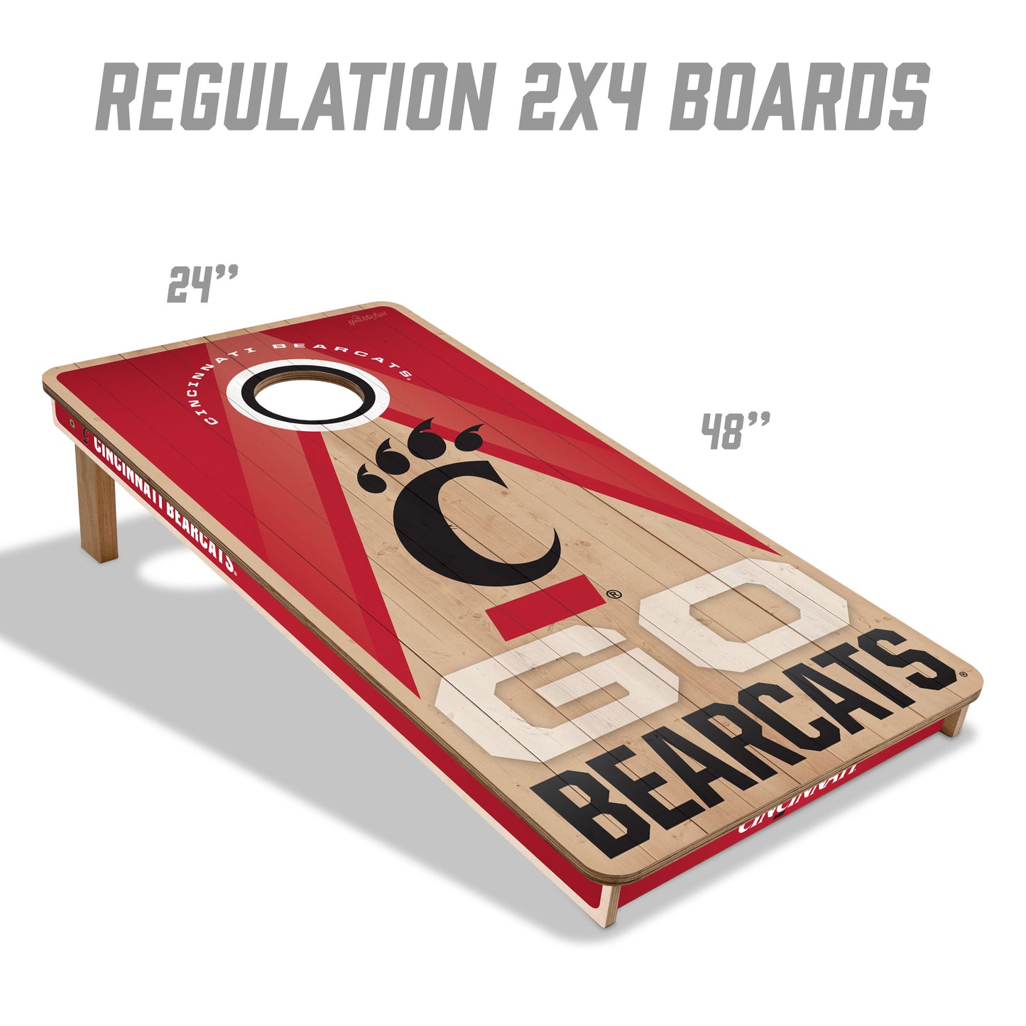 NCAA Cincinnati Bearcats 2' x 4' Slogan Series Cornhole