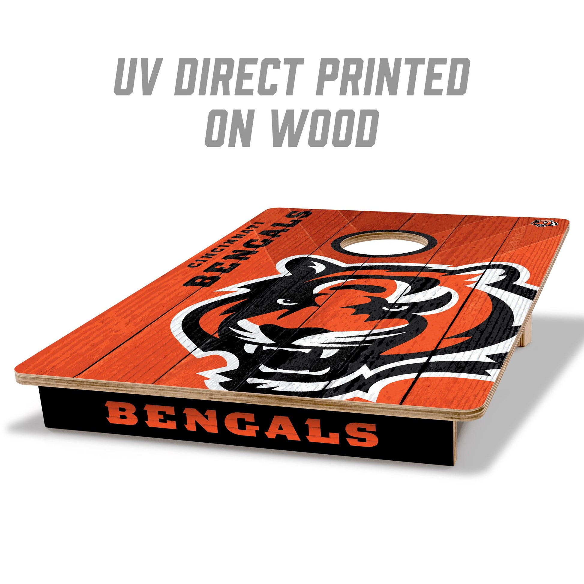 NFL Cincinnati Bengals 2' X 3' All-Wood Cornhole Set - Alt 1