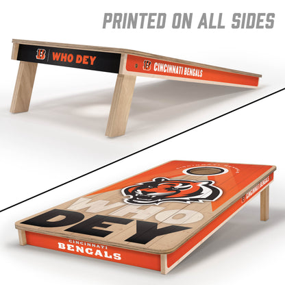 NFL Cincinnati Bengals 2' x 4' All-Wood Cornhole Set
