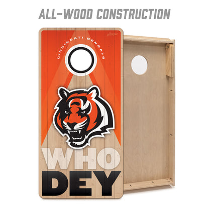 NFL Cincinnati Bengals 2' x 4' All-Wood Cornhole Set