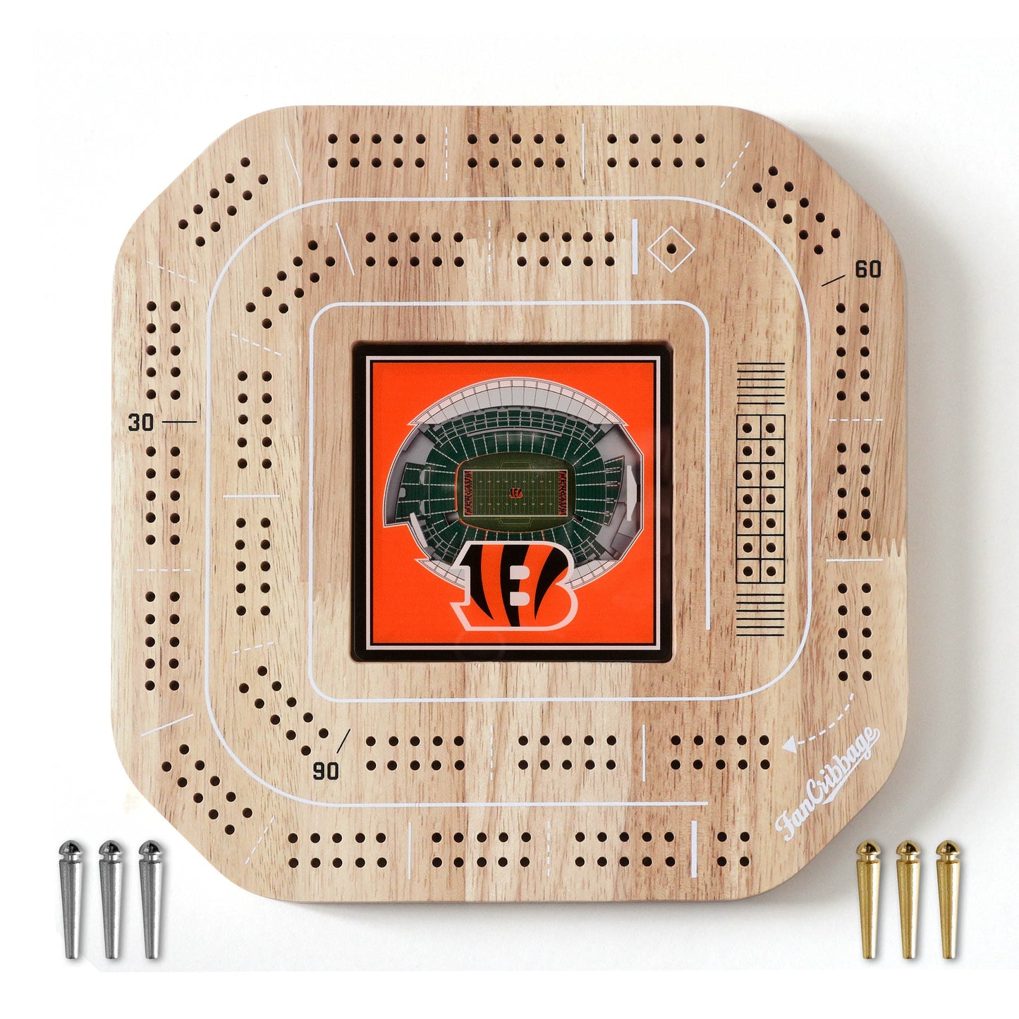NFL Cincinnati Bengals StadiumView Cribbage Game