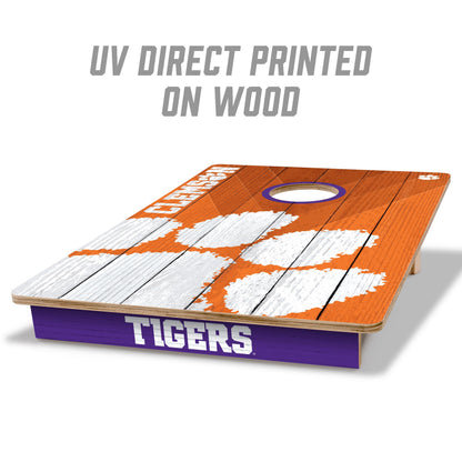 NCAA Clemson Tigers 2' X 3' All-Wood Cornhole Set - Alt 1