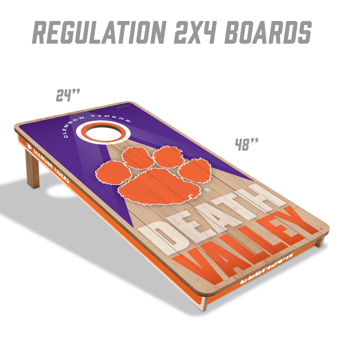 NCAA Clemson Tigers 2' x 4' Slogan Series Cornhole