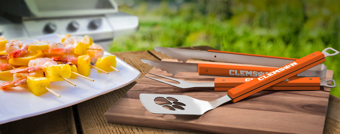 NCAA Clemson Tigers Spirit Series 3-Piece BBQ Set - Alt View 1