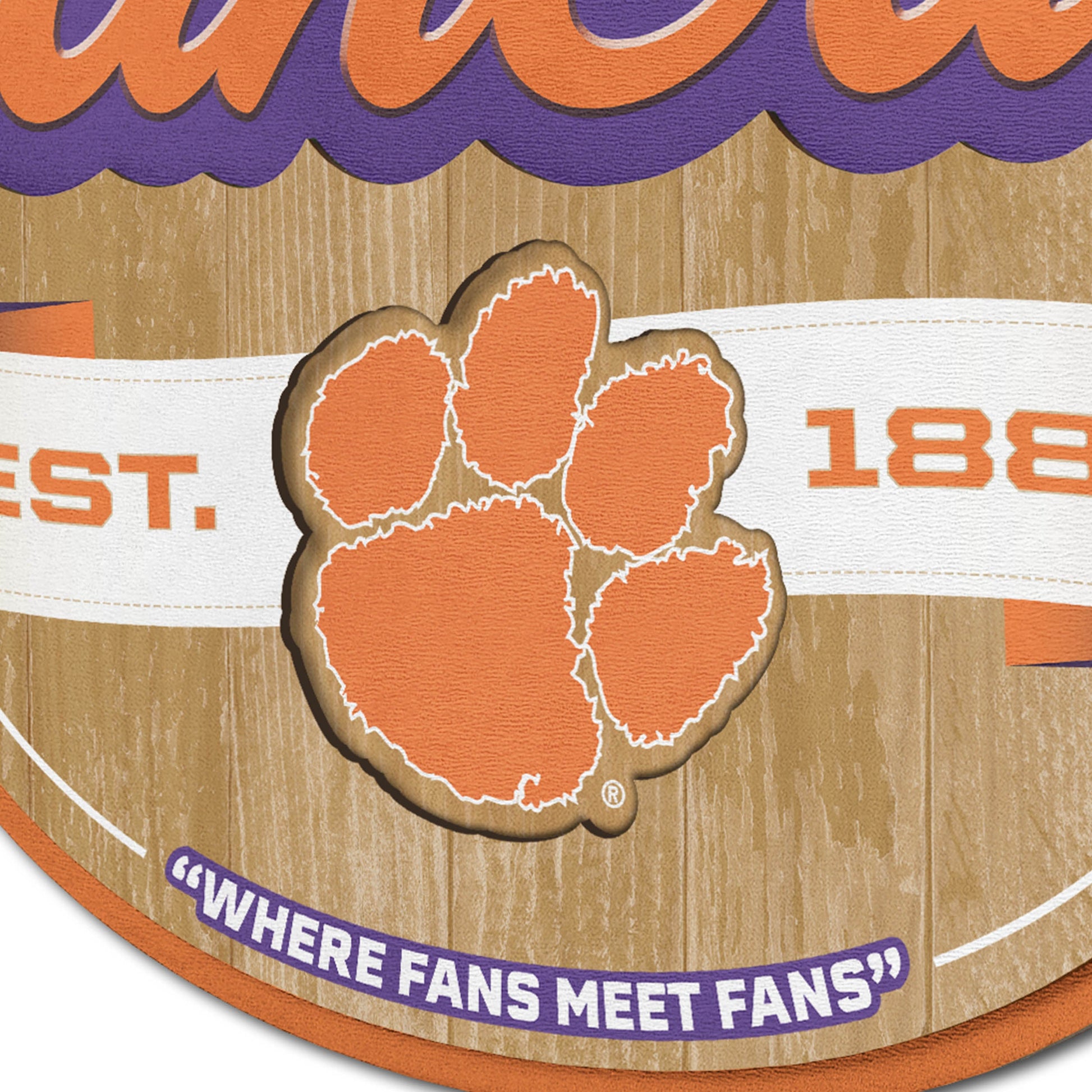 Clemson Tigers Fan Cave Sign Alt 3