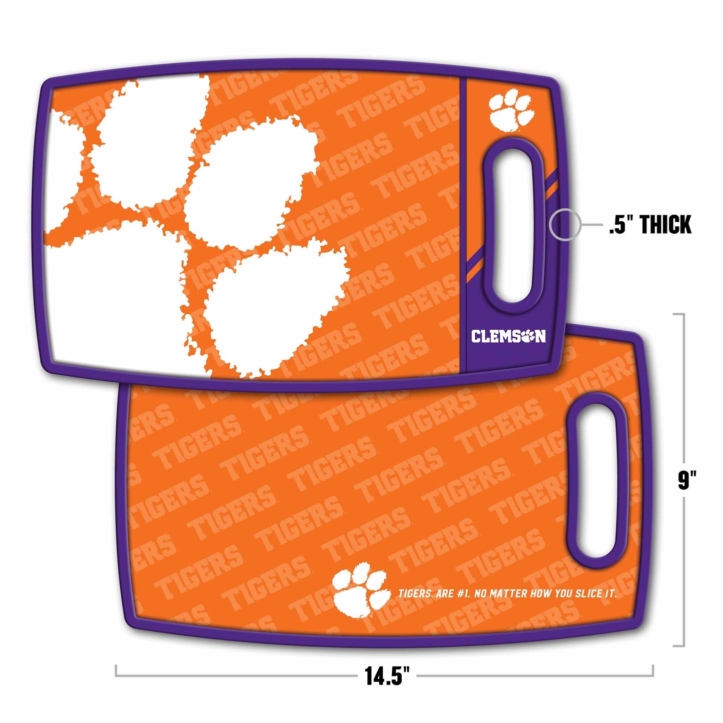 Clemson Tigers Logo Series Cutting Board Alt 1