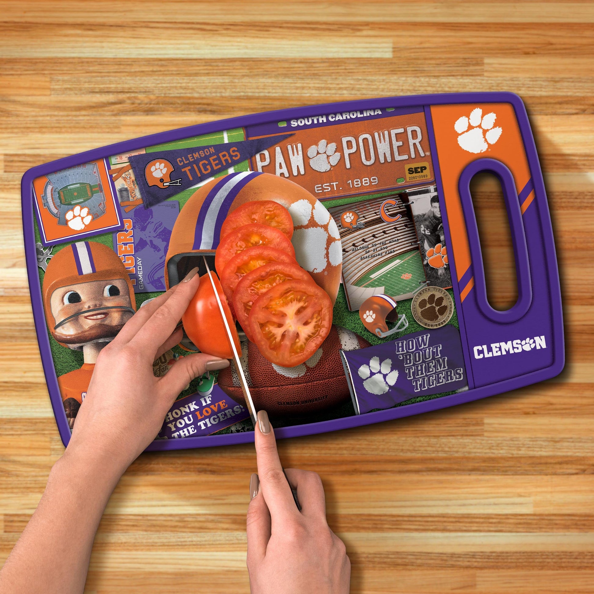 Clemson Tigers Retro Series Cutting Board Alt 3
