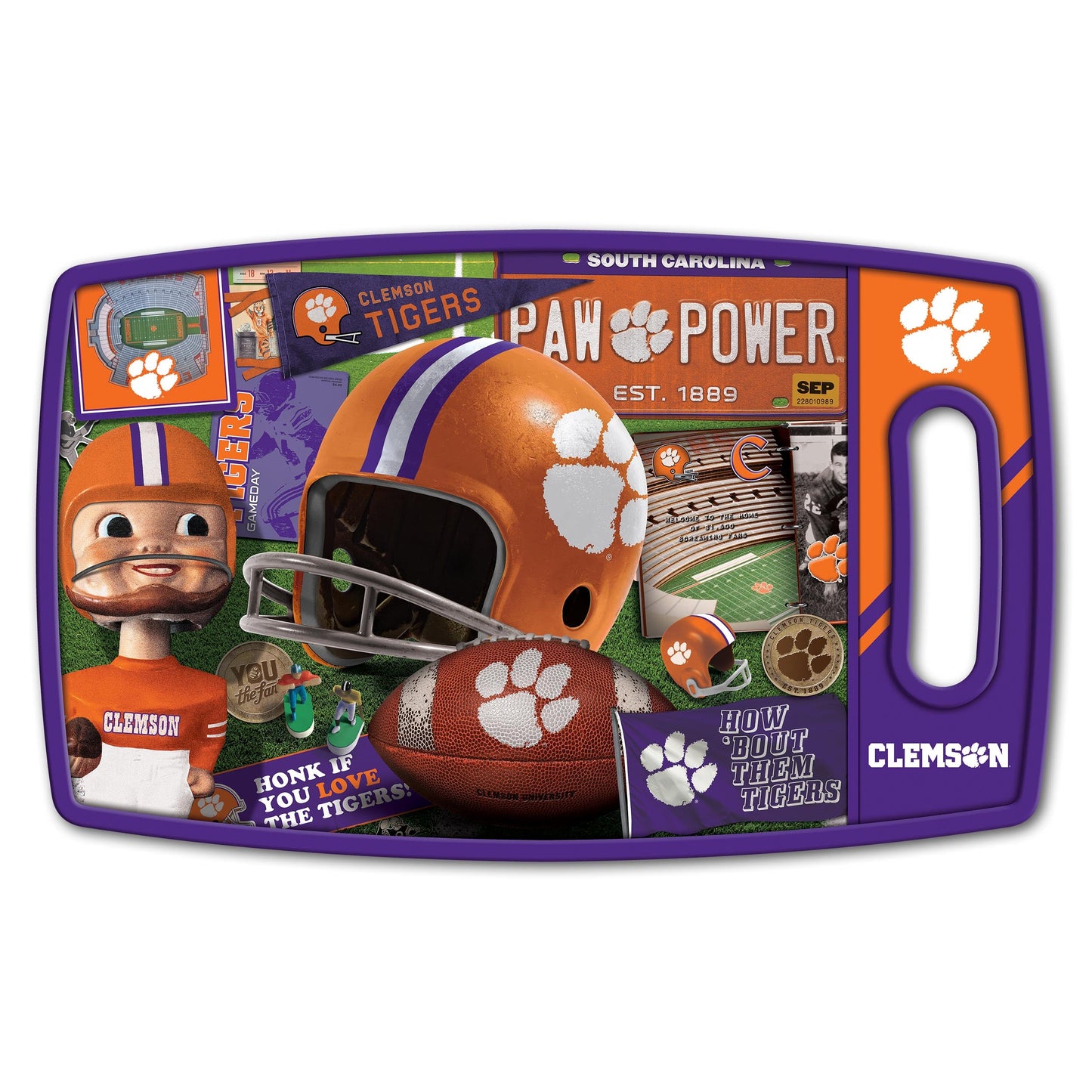 Clemson Tigers Retro Series Cutting Board