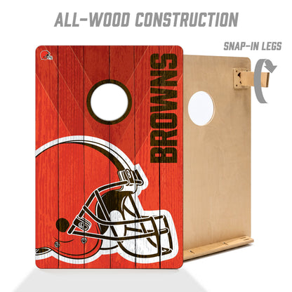 NFL Cleveland Browns 2' X 3' All-Wood Cornhole Set - Alt 2