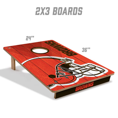 NFL Cleveland Browns 2' X 3' All-Wood Cornhole Set - Alt 4