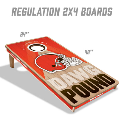 NFL Cleveland Browns 2' x 4' All-Wood Cornhole Set