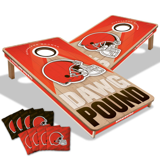 NFL Cleveland Browns 2' x 4' All-Wood Cornhole Set