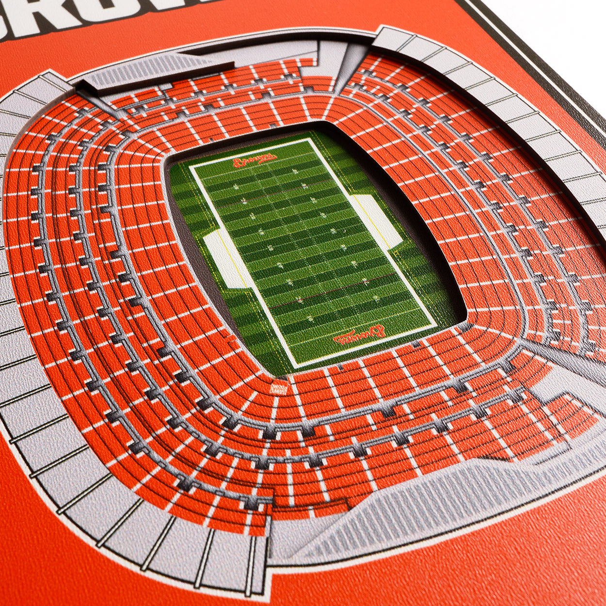 NFL Cleveland Browns 3D Stadium Banner 8' X 32'