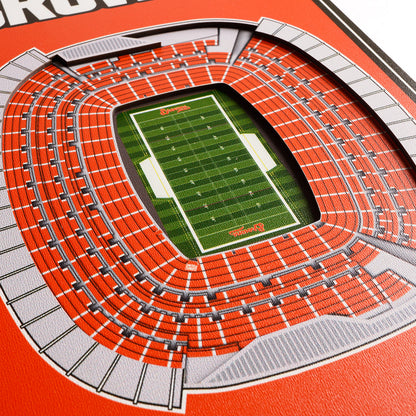 NFL Cleveland Browns 3D Stadium Banner 8' X 32'