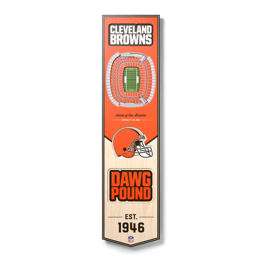 NFL Cleveland Browns 3D Stadium Banner 8' X 32'