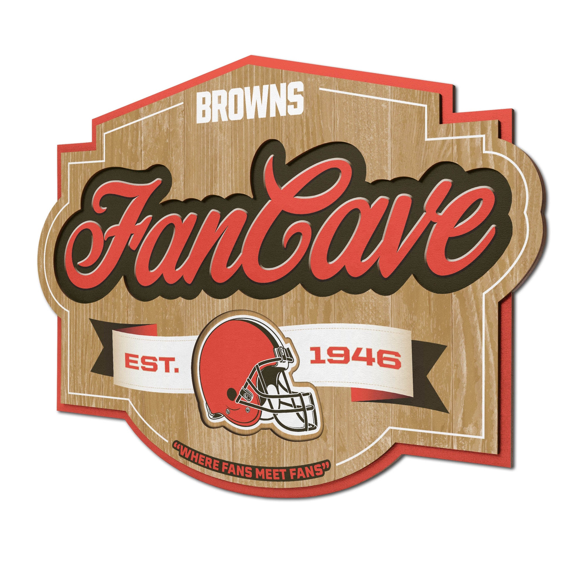 Cleveland Browns Fan Cave Wall Art