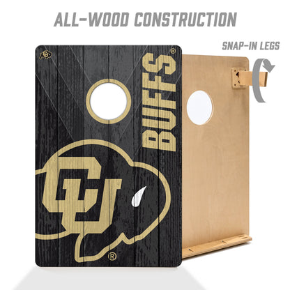 NCAA Colorado Buffaloes 2' X 3' All-Wood Cornhole Set - Alt 2