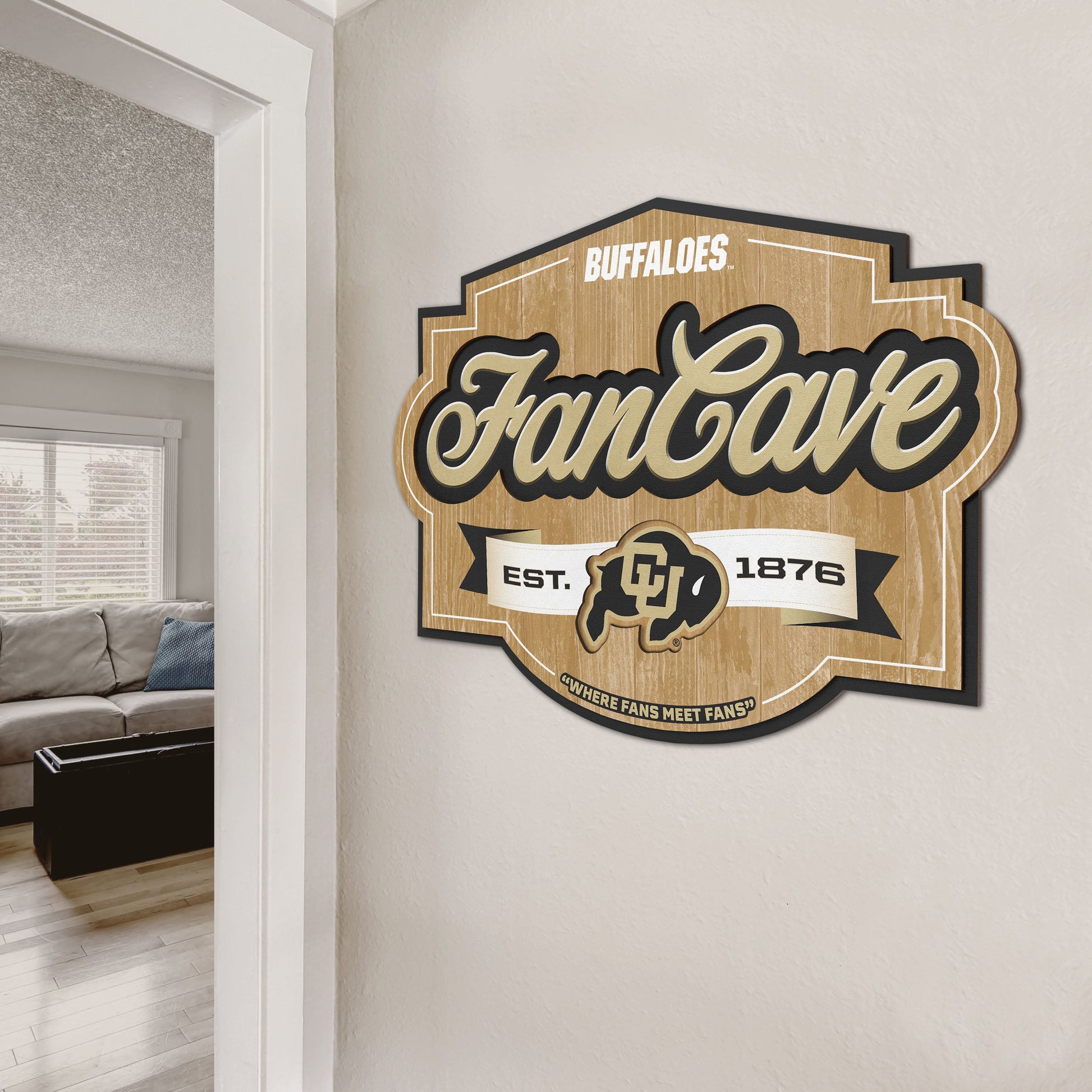Colorado Buffaloes Fan Cave Sign Alt 2