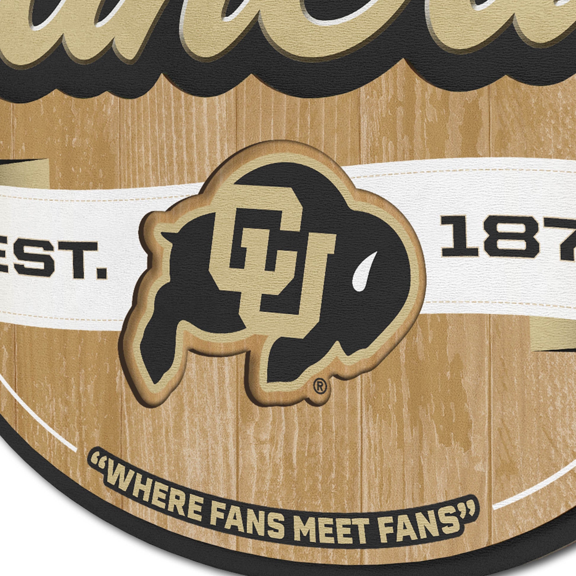 Colorado Buffaloes Fan Cave Sign Alt 3