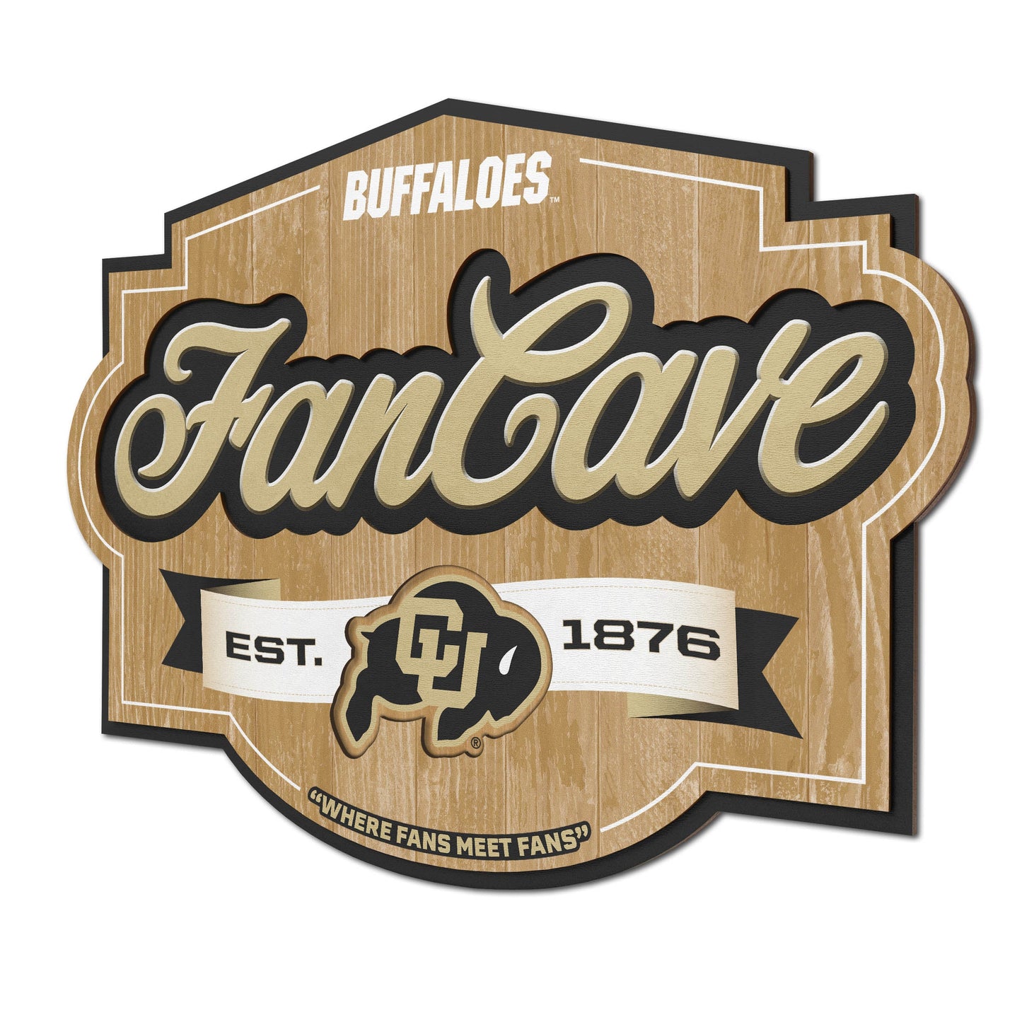 Colorado Buffaloes Fan Cave Sign
