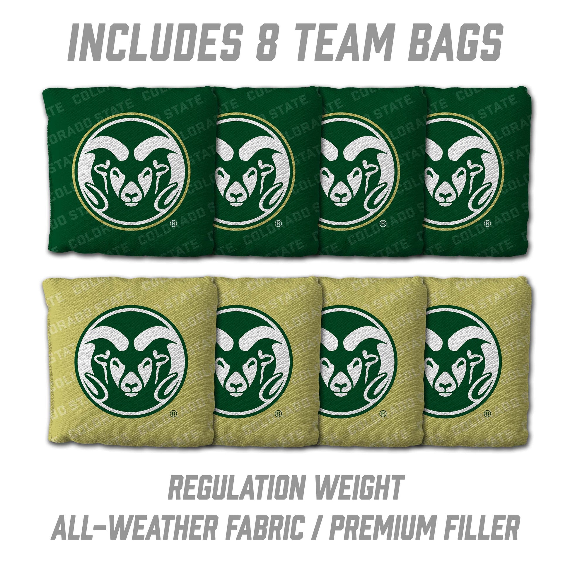 NCAA Colorado State Rams 2' X 3' All-Wood Cornhole Set - Alt 3