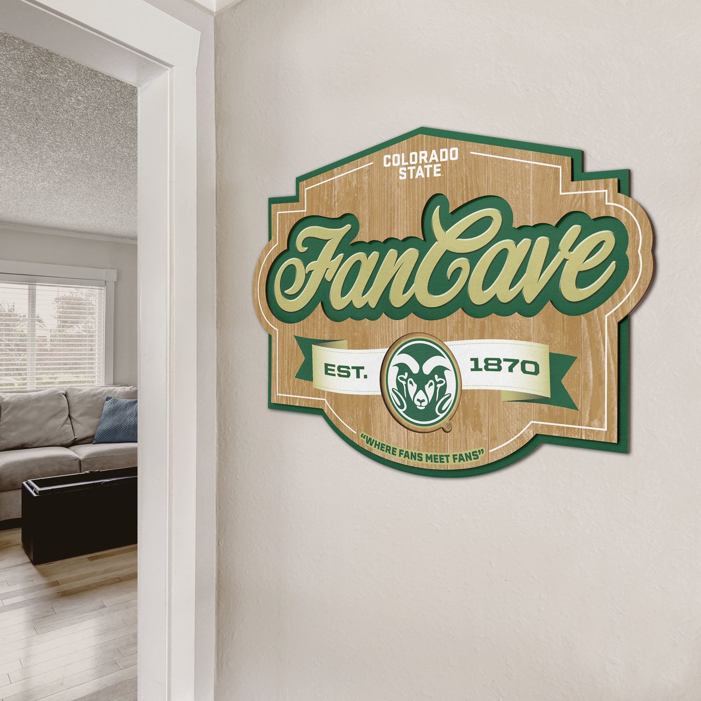 Colorado State Rams Fan Cave Sign Alt 2