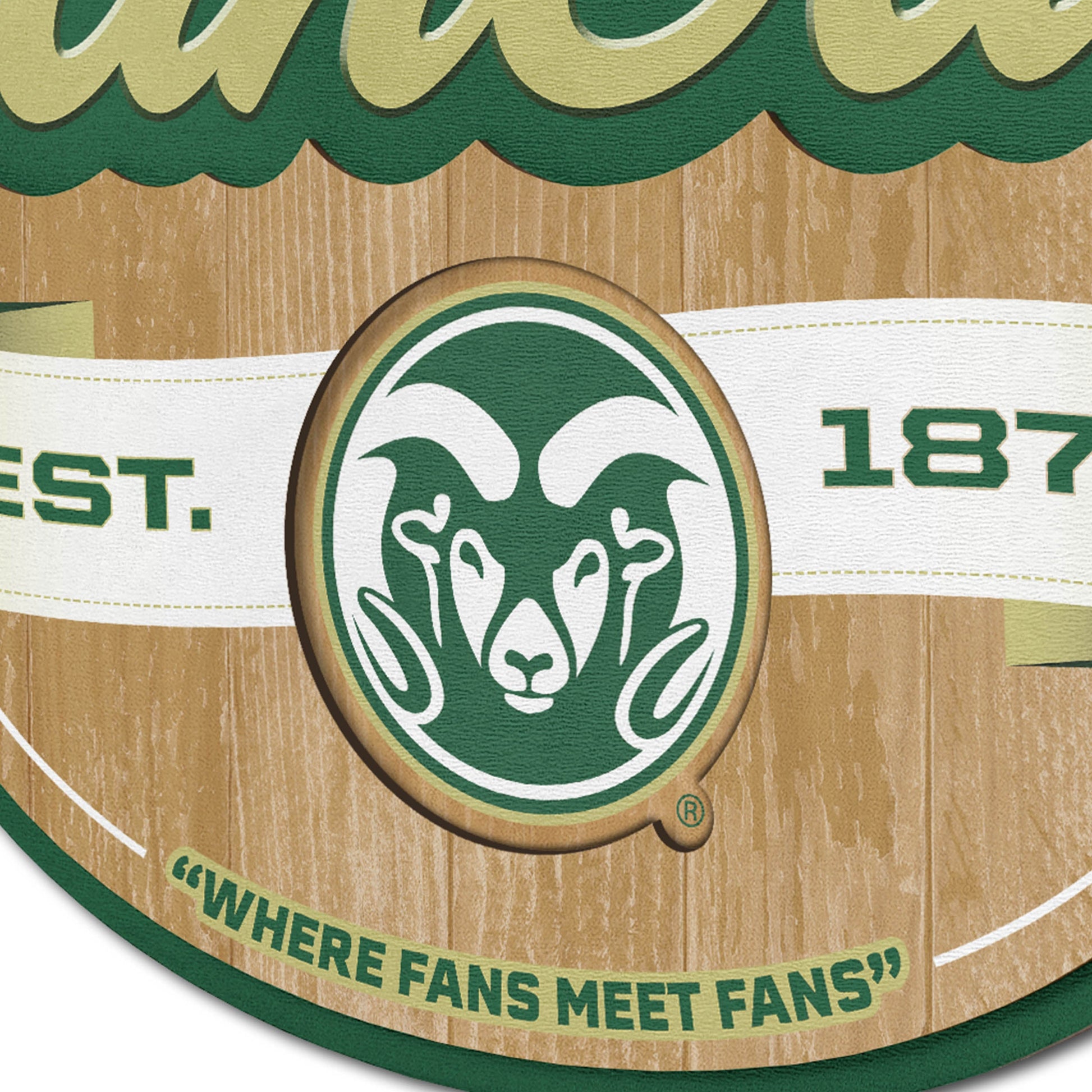 Colorado State Rams Fan Cave Sign Alt 3