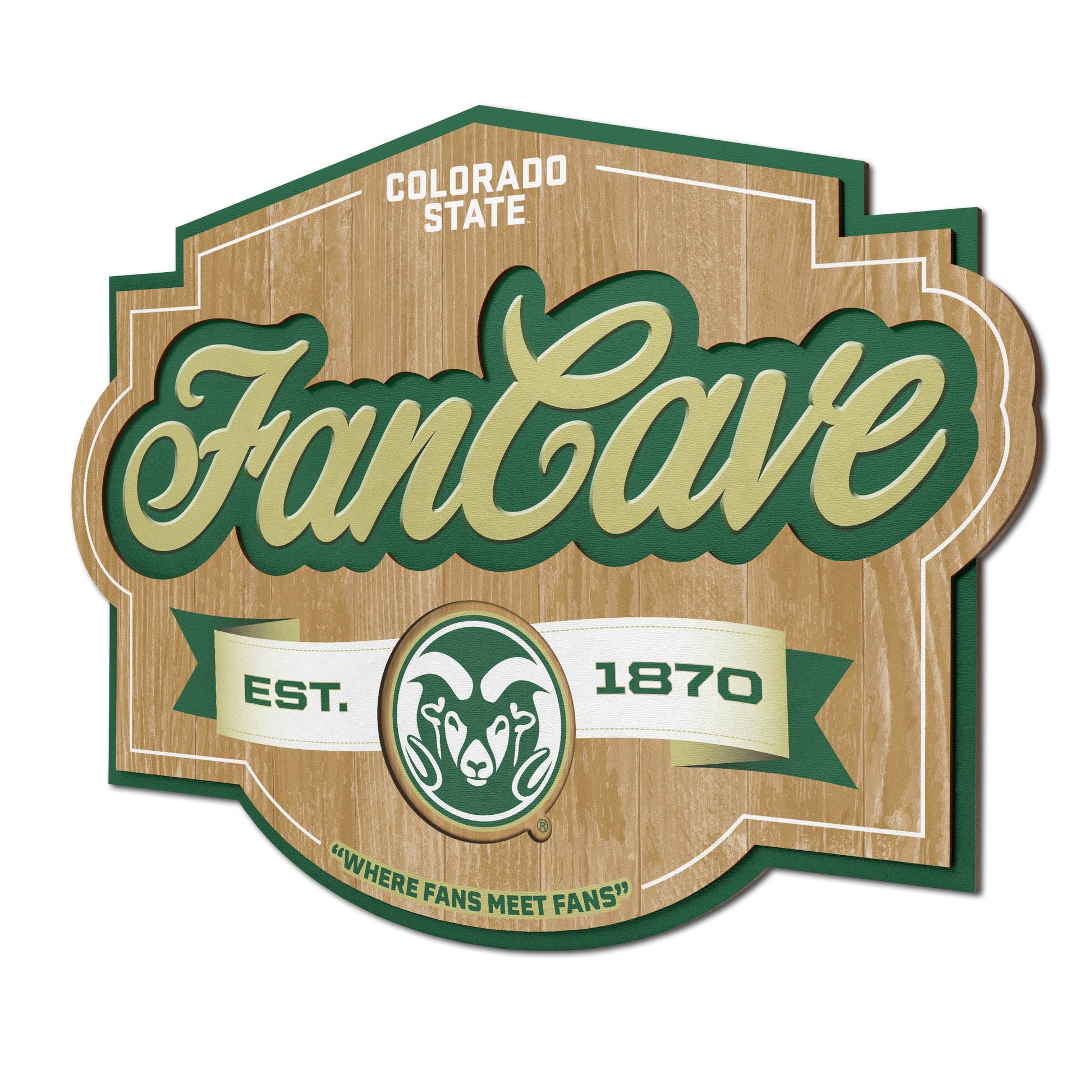 Colorado State Rams Fan Cave Sign