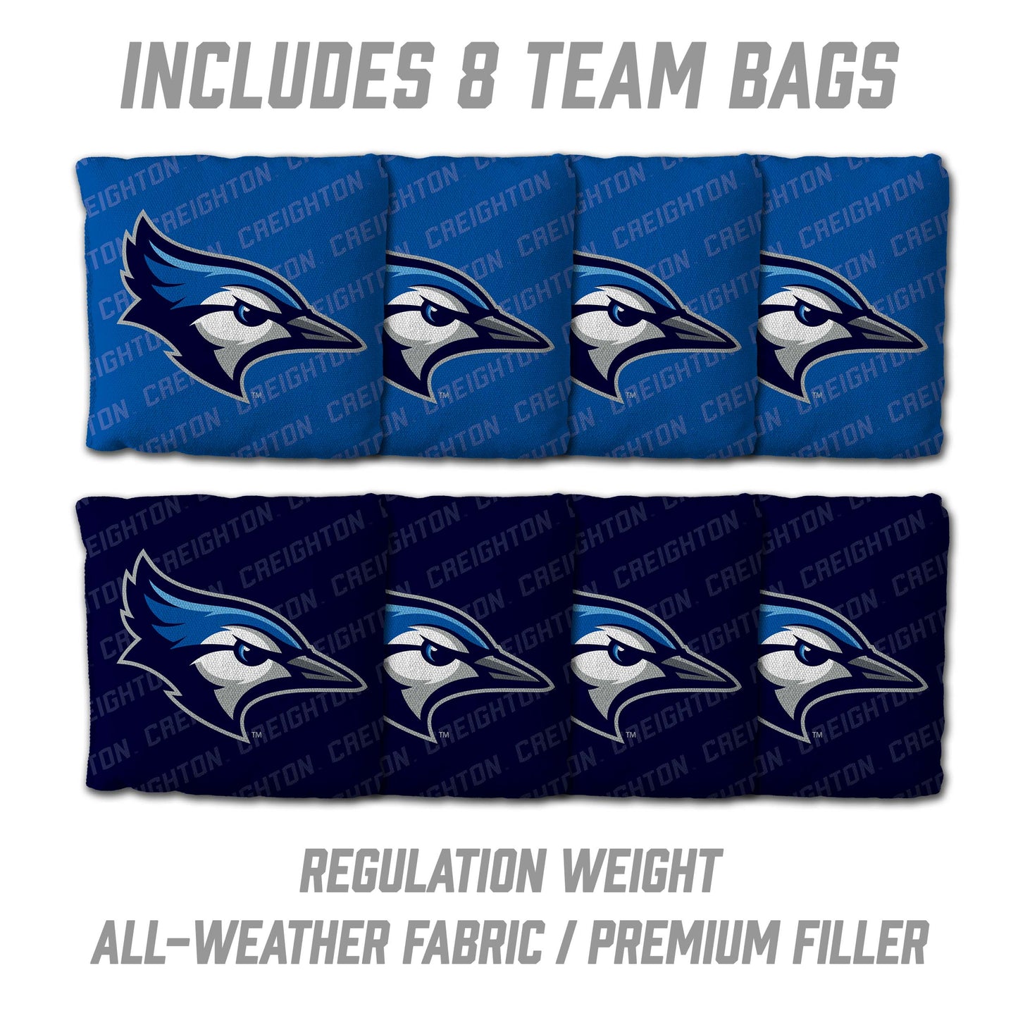 NCAA Creighton Bluejays 2' X 3' All-Wood Cornhole Set - Alt 3