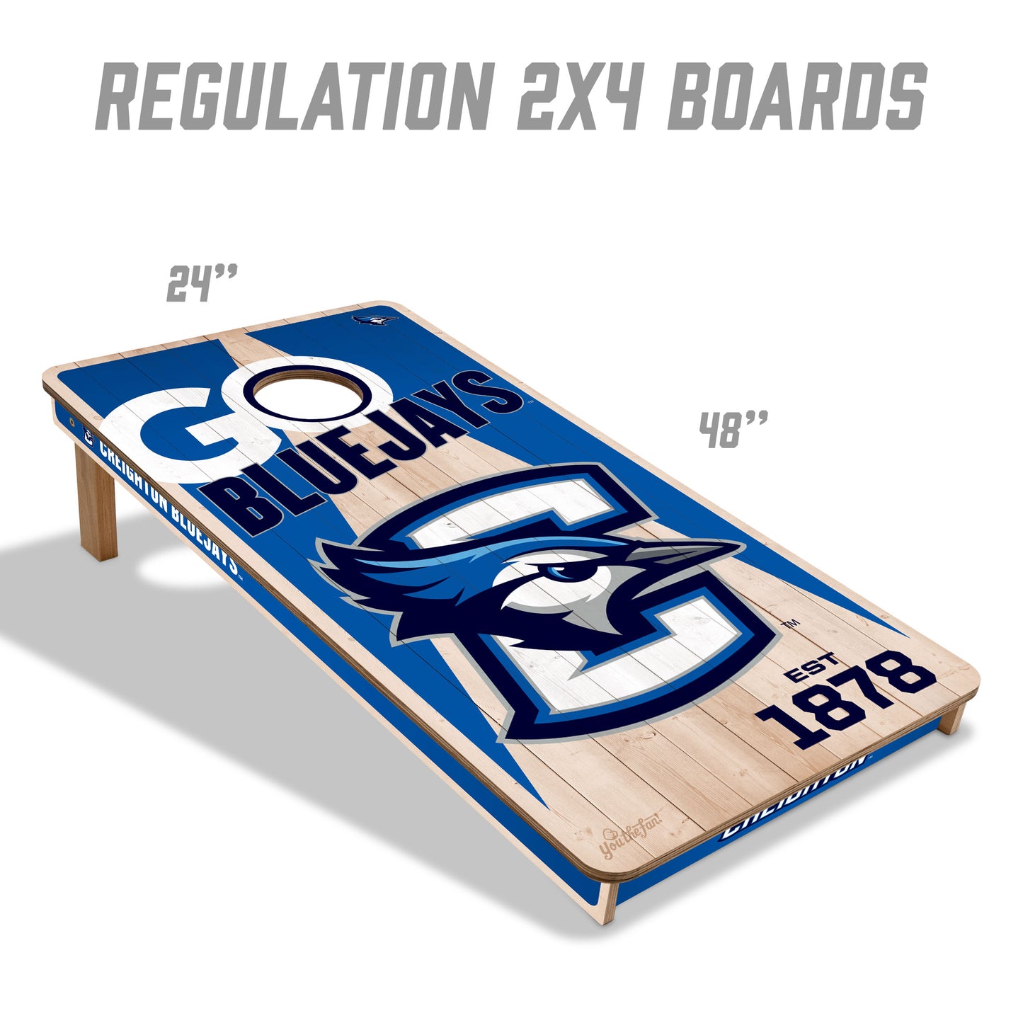 NCAA Creighton Bluejays 2' x 4' Slogan Series Cornhole