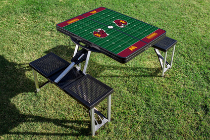 Washington Commanders Football Field - Picnic Table Portable Folding Table with Seats