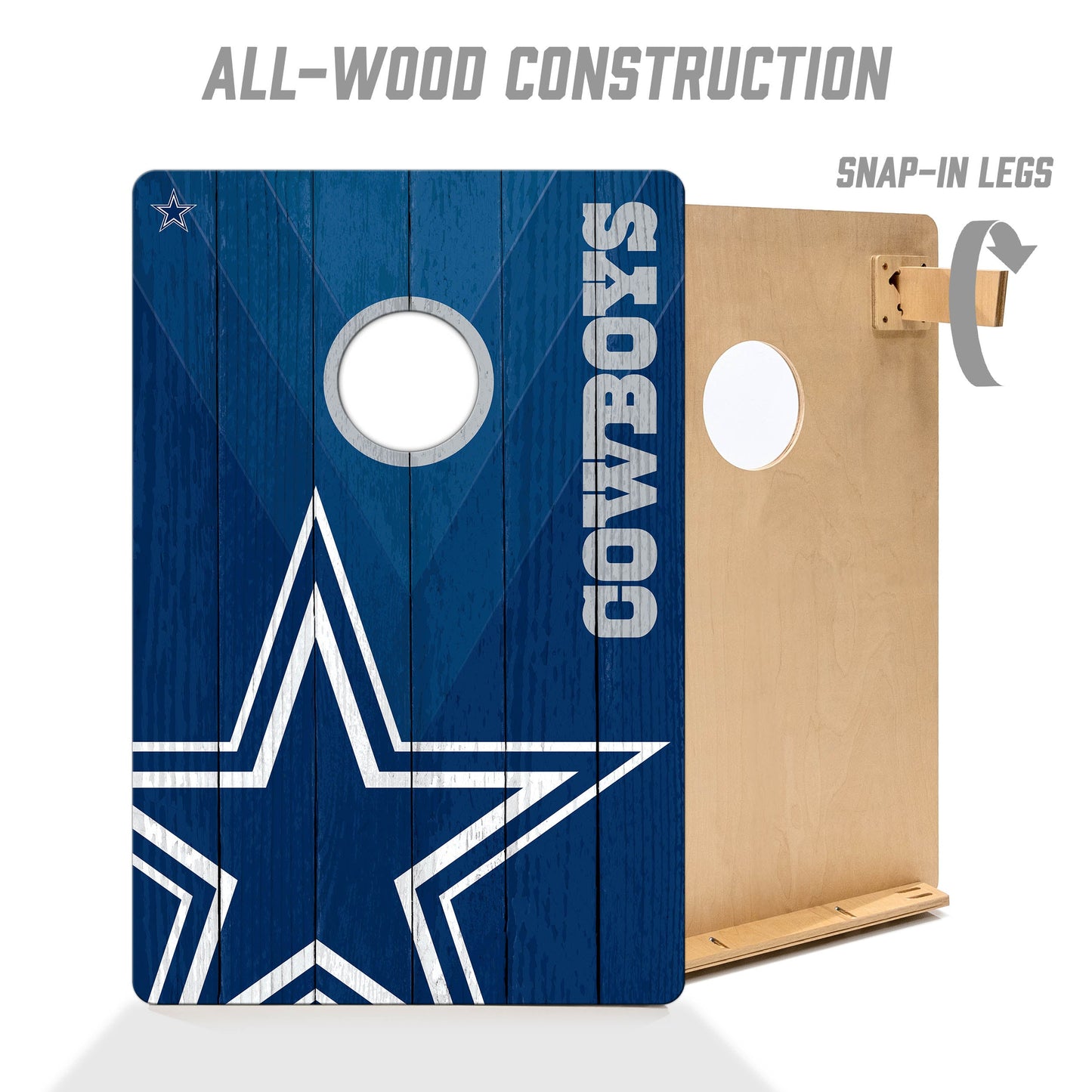 NFL Dallas Cowboys 2' X 3' All-Wood Cornhole Set - Alt 2